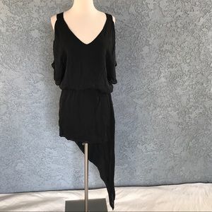 Mason Asymmetrical Little Black Dress 100% Silk